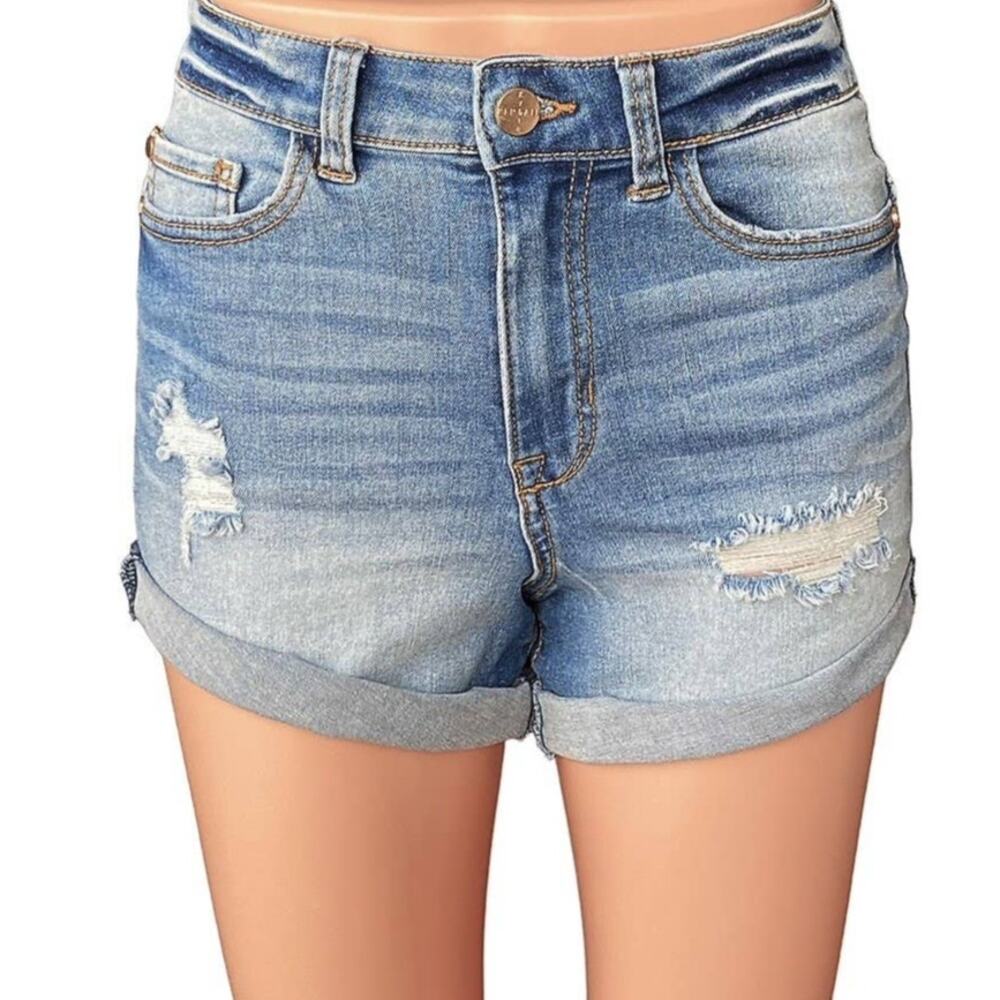 KENDALL + KYLIE Denim Blue Jean Shorts ' The Icon Short ' ~ Women's Size 0 / 24